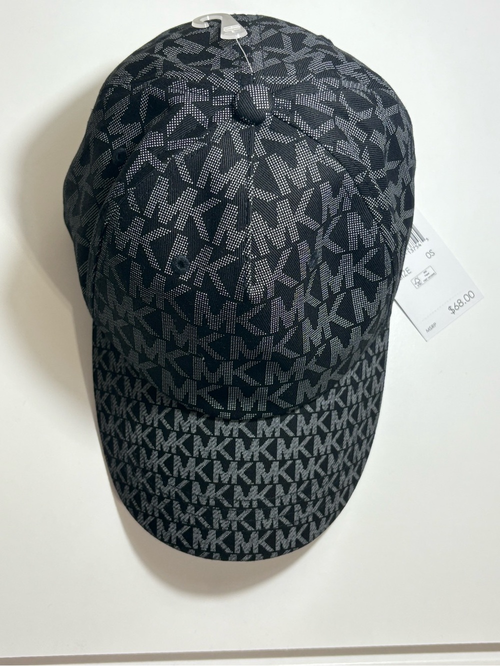 Michael Kors Black & Gray MK Monogram Baseball Hat - Picture 3 of 4